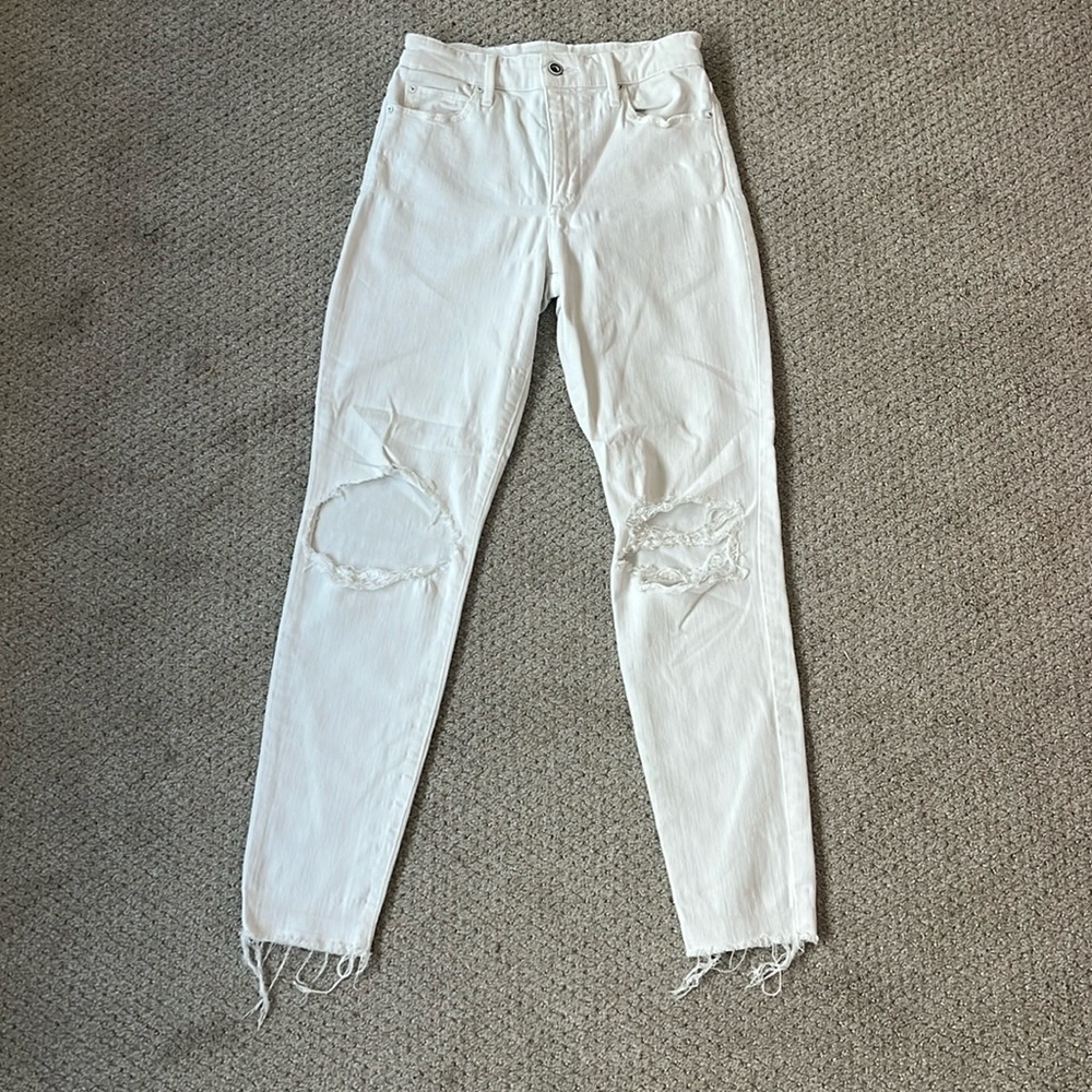 Joe’s Jeans white ankle skinny